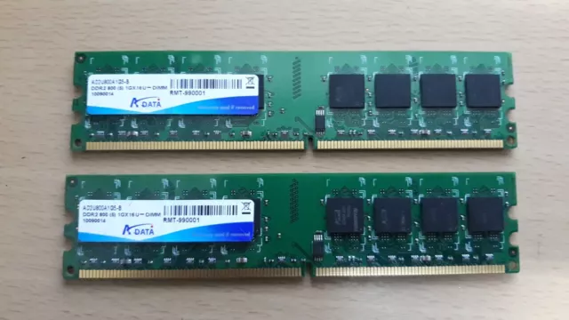 Ram n. 2 banchi ADATA da 1 giga cad.ddr 2 800 (5) 1GX16U