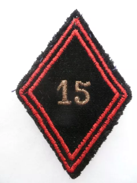 Losange tissu 1945 Patch 15° RG Régiment du Génie cadre ORIGINAL écusson