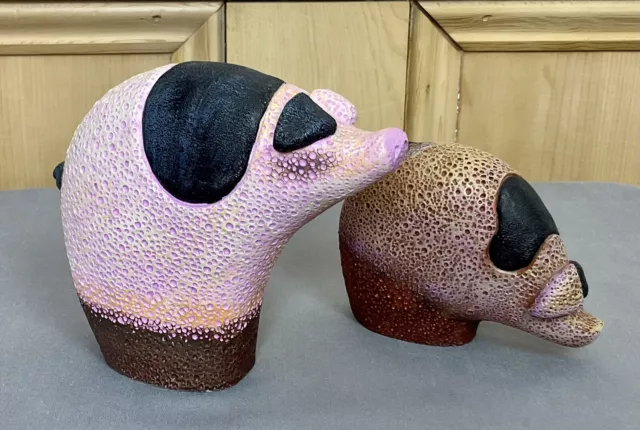 FARMYARD FUN X ARTFORUM Oink large pig + Snuffle small pig animal collectables