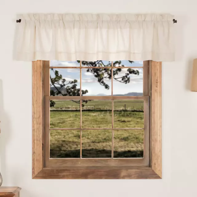 SIMPLE LIFE FLAX NATURAL VALANCE 16x72 Country Primitive Rustic VHC BRAND