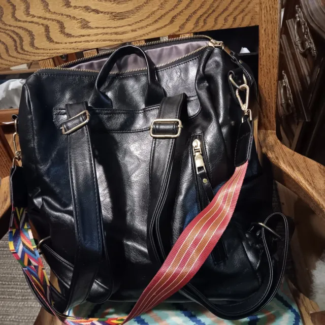 Women Backpacks Leather School Bags Large Capacity Travel Shoulder Bag Handbag