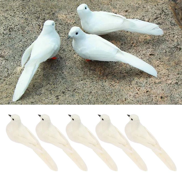 5 Stück Vögel Taube Taube Figur Modell Garten Terrasse Rasen Dekoration Statue