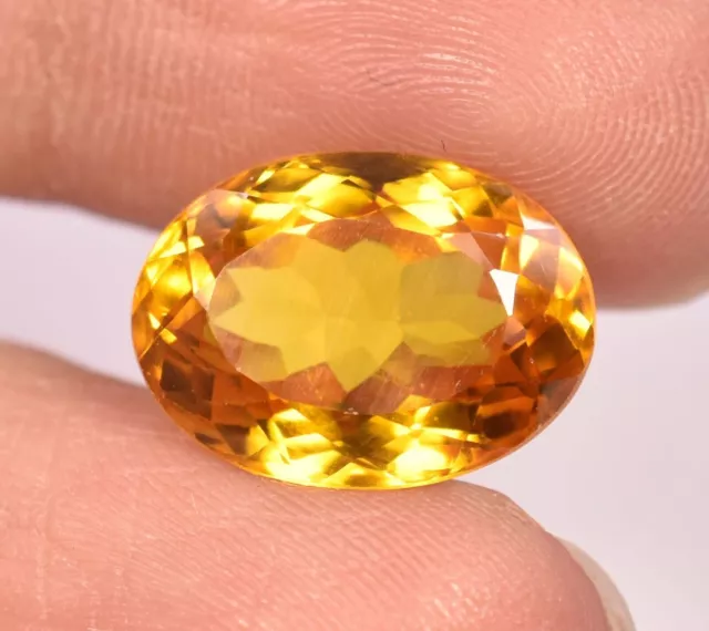 9.15 Ct Natural Brazilian Orange Citrine Attractive Oval Shape Loose Gemstone A+