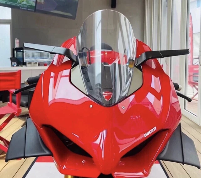 Specchietti Retrovisori Per Moto Ducati Panigale V4/V4S 2018-2023 E V2 2020-2023, Con Indicatori Direzione Pieghevoli, In Alluminio CNC - Nero