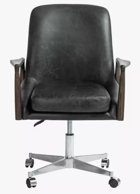 Pottery Barn Fairview Leather Swivel Desk Chair