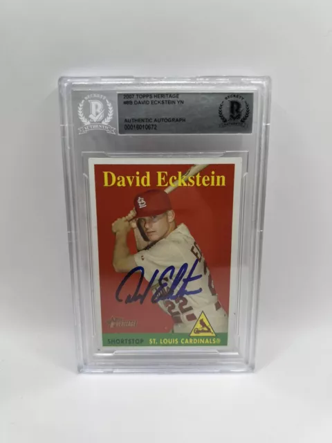 David Eckstein Autographed Trenton Thunder Promo Baseball “06 WS MVP”.