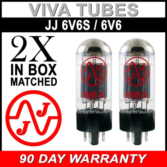 New In Box Plate Current Matched Pair (2) JJ 6V6 / 6V6S Vacuum Tubes  6V6GT