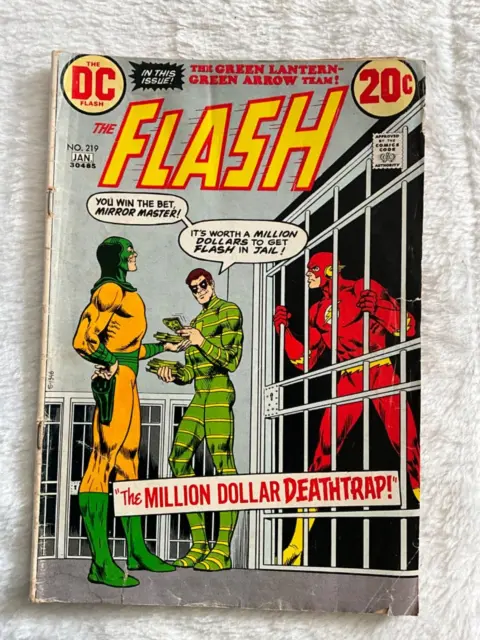 January 1973 No. 219 DC Comics The Flash + Green Lantern Superhero Comic Book