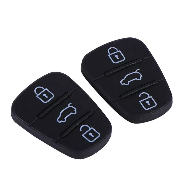 2x Remote Car 3 Button Key Fob Case Rubber Shell For Hyundai I10/I20/I30