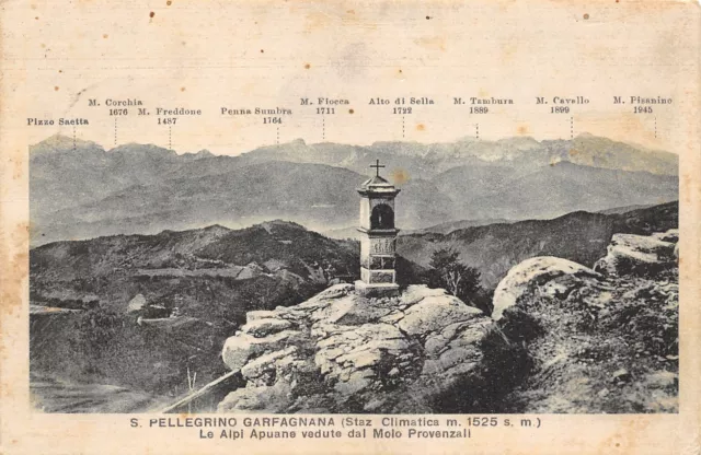 6165) S. Pellegrino Garfagnana (Lucca) Le Alpi Apuane Dal Molo Provenzali. Vg.