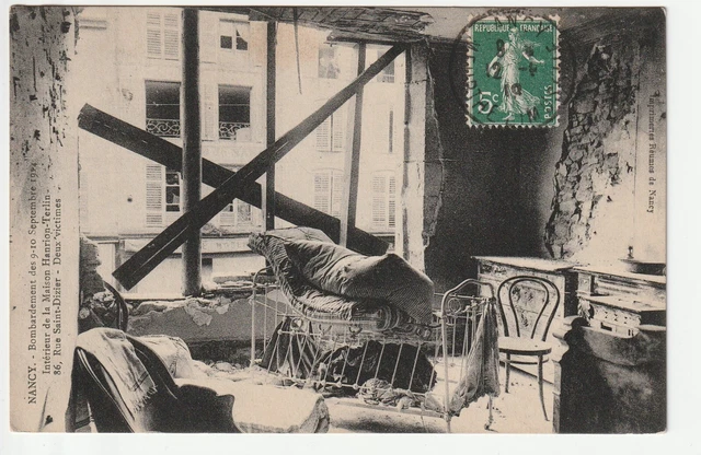 NANCY - Meurthe & Moselle - CPA 54 - Bombardements Guerre - 36 rue st Dizier