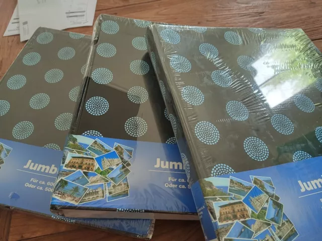 3 x Fotoalbum Jumbo* NEU OVP schwarz/türkis f. 600 bzw. 500 Fotos