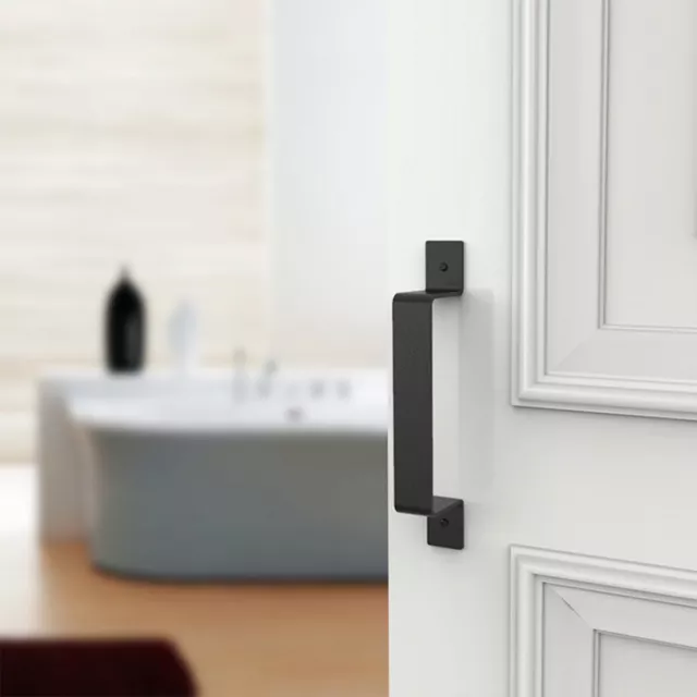 Heavy Barn Door Pull Handle Duty Black Iron Hot Bed Sliding Garage Gate Shed