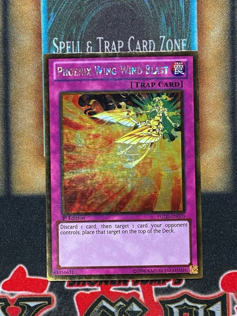 YU-GI-OH, PHOENIX WING WIND BLAST, GOLD, PGLD-EN070, 1. Edition, TOP