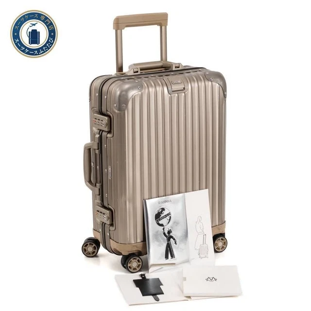 RIMOWA TOPAS TITANIUM 32L Cabin 4 Wheels Tsa Lock Aluminum