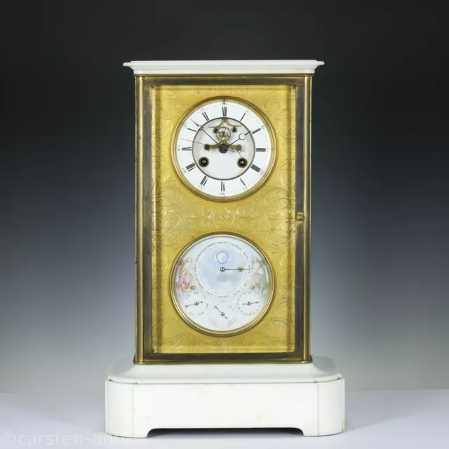 A. BROCOT et DELETTREZ Paris Astronomical table clock w. perpetual calendar 1880