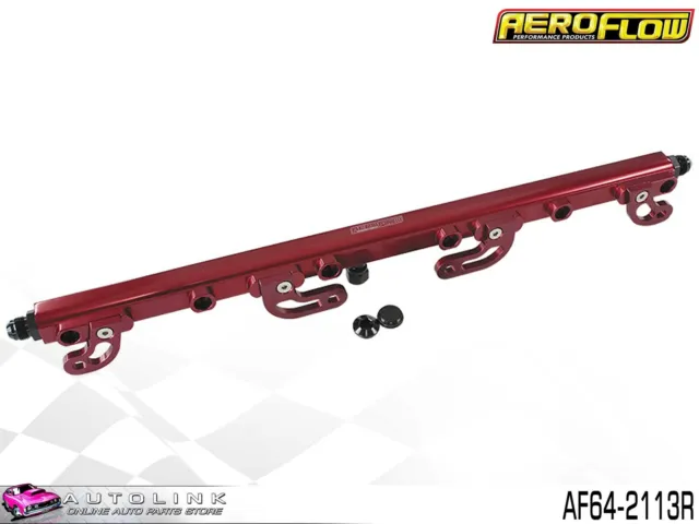 Aeroflow Billet Fuel Rail Kit Red For Ford Fg 4.0L Xr6 Turbo F6 F6E Af64-2113R