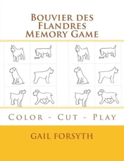 Bouvier Des Flandres Memory Game: Color - Cut - Play