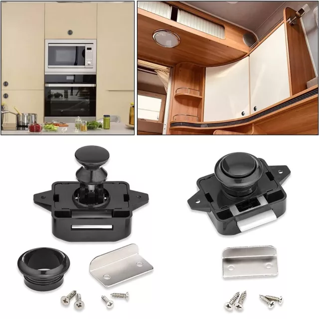 Secure Your Cupboard Door with Push Button Catch Lock for Motorhome Cabinet