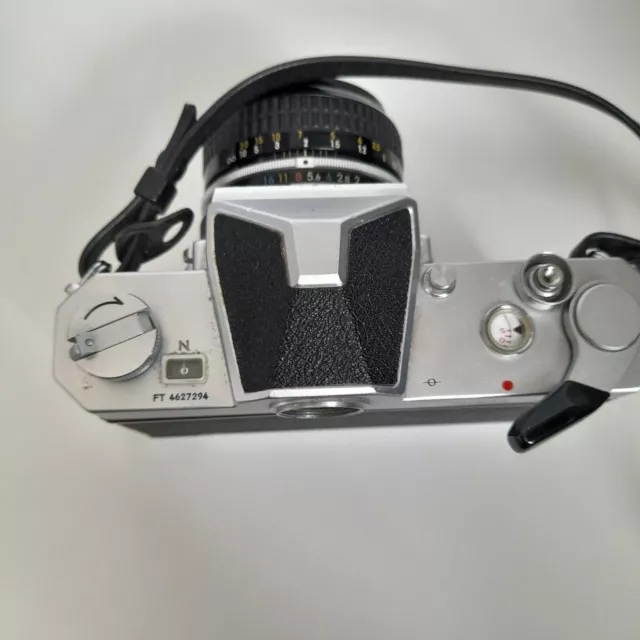 NIKON NIKKORMAT FT-N 35mm SLR Film Camera & 50mm F2 Lens Working Meter 2