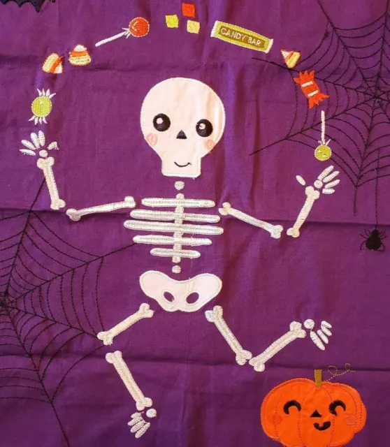 Sur La Table Skeleton Halloween Purple Dish Towel 27x19  1 Each