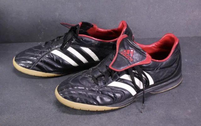 Adidas Herren Hallen Indoor Fußballschuhe Gr. 44,5 schwarz rot Vintage SB2651