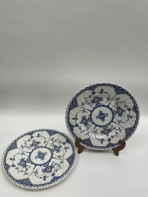 2 Vintage H. Aynsley & Co Copenhagen Pattern Ironstone 7" Plates Made in England