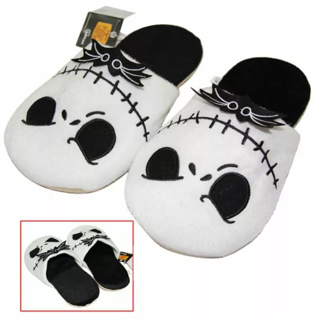 UK Nightmare Before Christmas Jack Skellington Slippers Plush Warm Shoes Gift