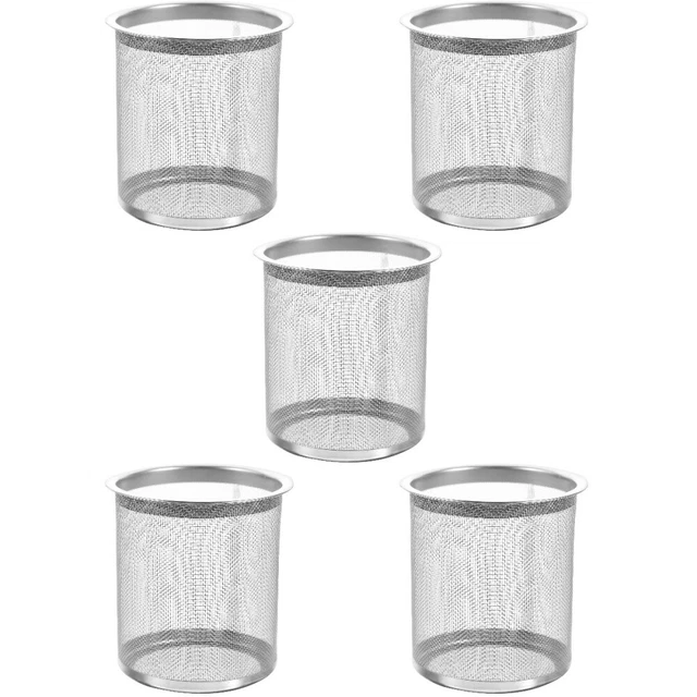 5pcs Filtre à thé en acier inoxydable Téafot métal
