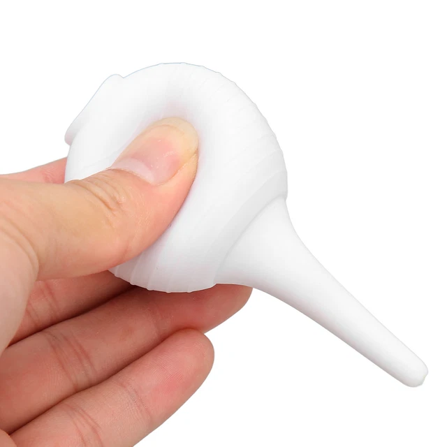 30ml Plain White Ear Washing Suction Lamp Ear Syringe Lamp Dust Blower For