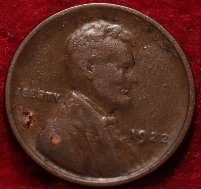 1922-D Denver Mint Copper Lincoln Wheat Cent