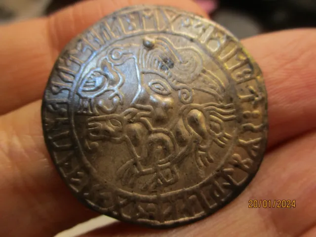 Viking C-Bracteate Restrike , 5th Century AD , silver , Vadsteane bracteate