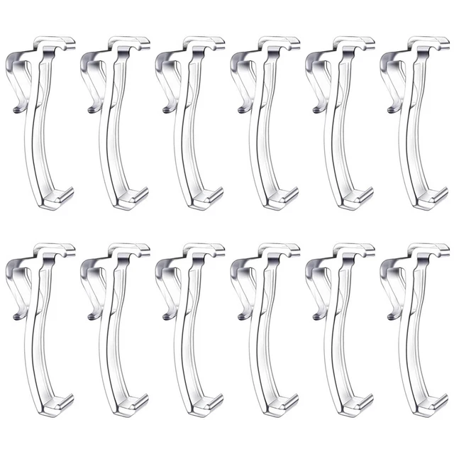 Accesorios de cortina de plástico con clips de cenefa de 12 piezas de 2,5 pulgadas de largo alta calidad