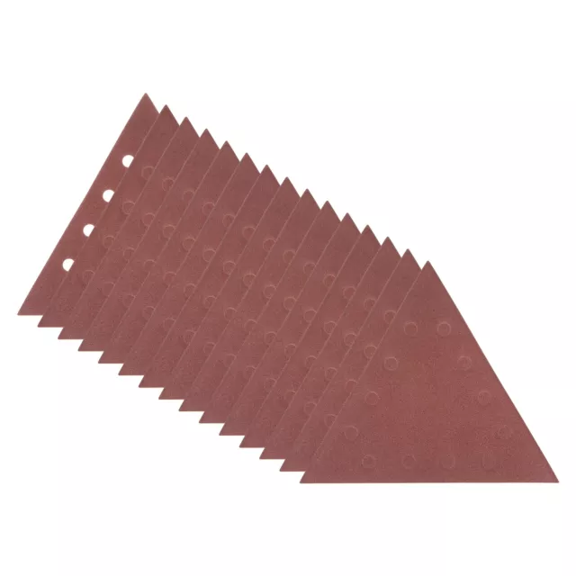 15 Piezas de Papel de Lija de 100 Granos, Almohadilla de Lijado Triangular