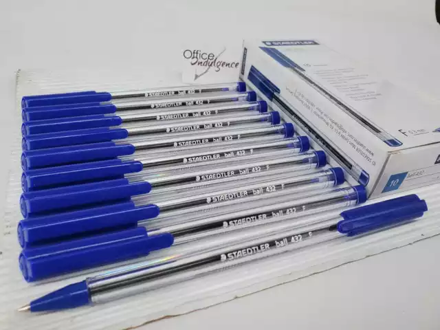 STAEDTLER Stick 430 Fine Tip Ballpoint Pens - Blue Red Black - Choose  Quantity