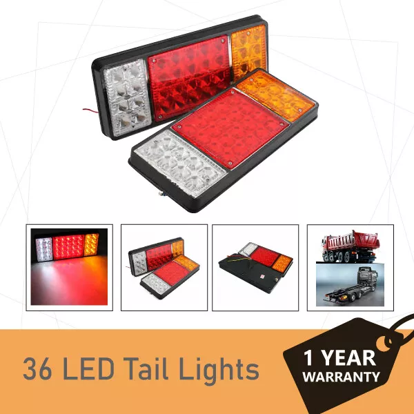 2 x 36 LED Ute Rear Trailer Tail Lights Caravan Truck Car Indicator Lamp AU 12V