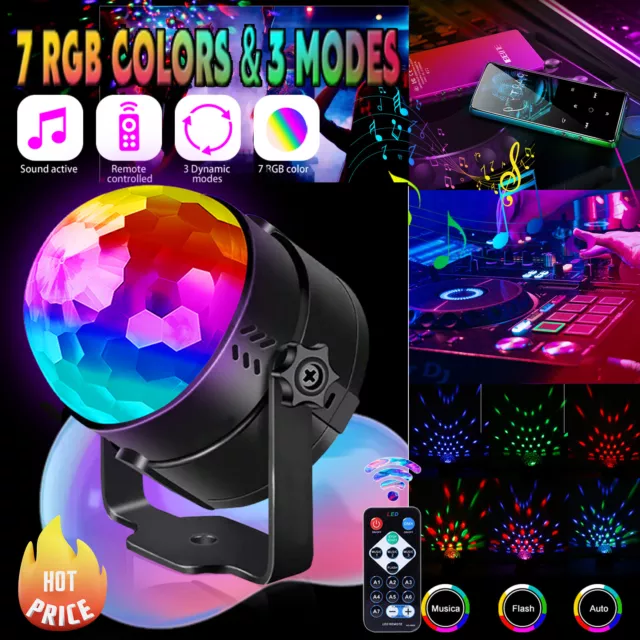 LITTLEBOYNY DISCO LIGHT Party Light, LED RGB DJ Projector Music  Controlled £106.81 - PicClick UK