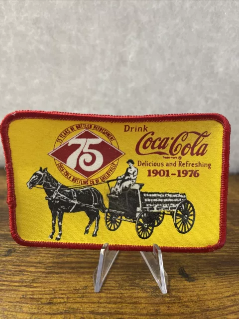 Drink Coca Cola 75 Years Yellow Gore And Wagon, 4 1/2”x 2 3/4”