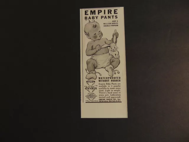 1944 EMPIRE BABY PANTS Waterproof Without rubber art print ad
