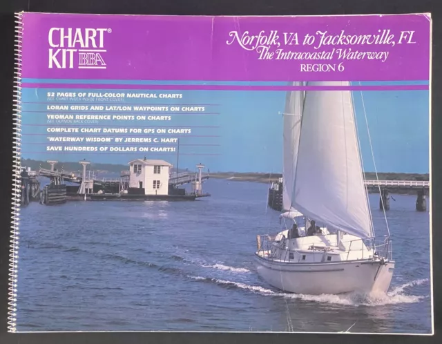 Chart Kit Norfolk VA to Jacksonville FL Intracoastal Cruising Sailing Map