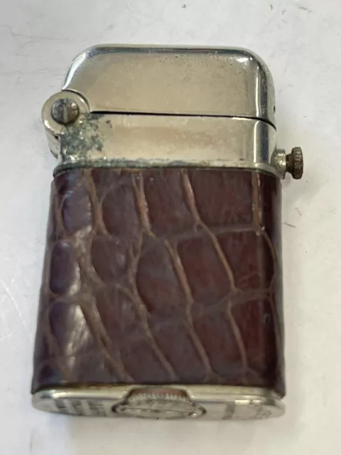 1920'S Thorens Claw Automatic Leather Wrapped No. 101 Lighter In Box 2