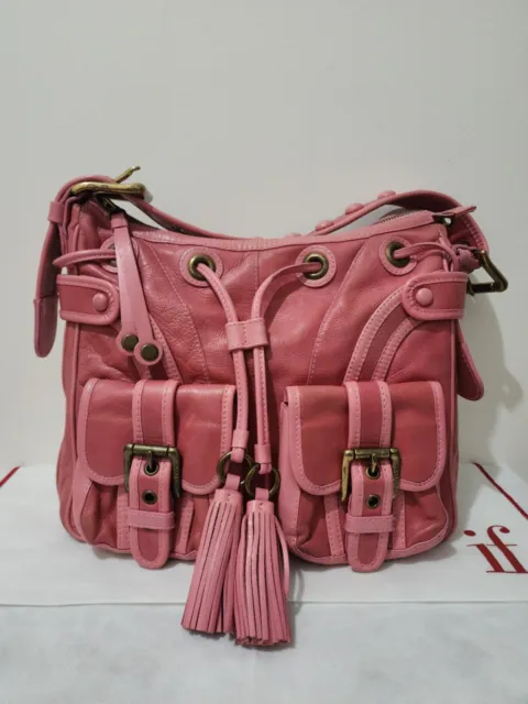 Isabella Fiore Pink Leather Shoulder Bag