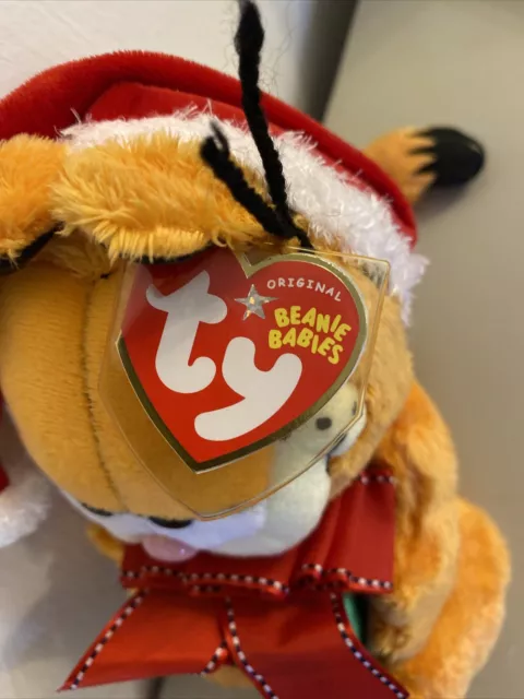 GARFIELD THE CAT TY BEANIE BABIES HAPPY HOLIDAYS Cuddly Soft Plush Toy CHRISTMAS 3