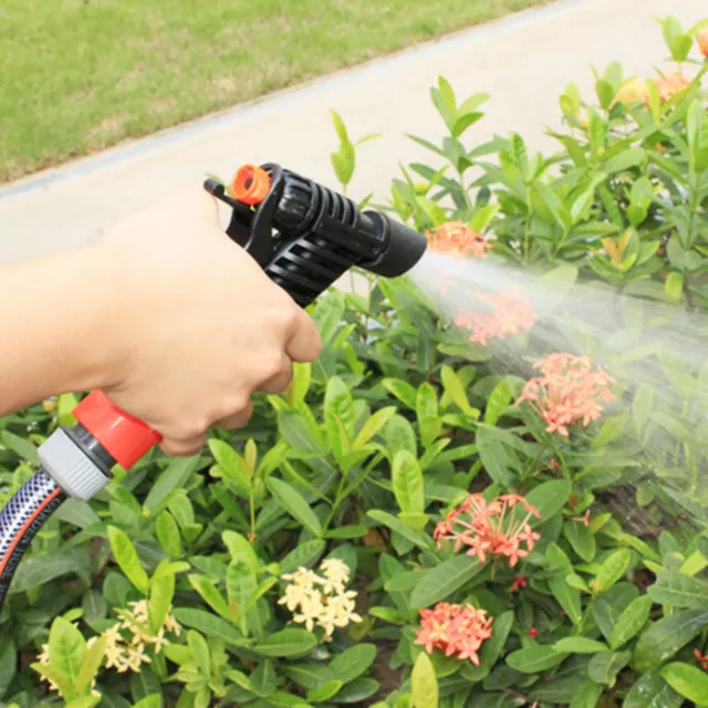 Dual Modes Garden Hose Water Pressure Spray Nozzle Sprinkler Head Black GS0