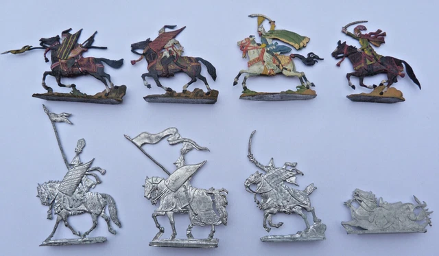 8 Figurines étain Cavaliers Turcs Ottomans - Zinnfiguren 30mm à Peindre - Lot 4