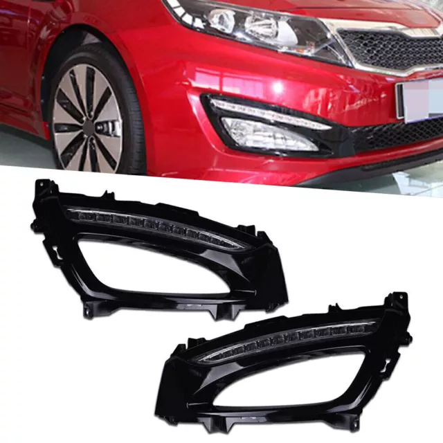 2x For KIA Optima K5 2010-2013  LED Daytime Running Light DRL Driving Fog Lamp