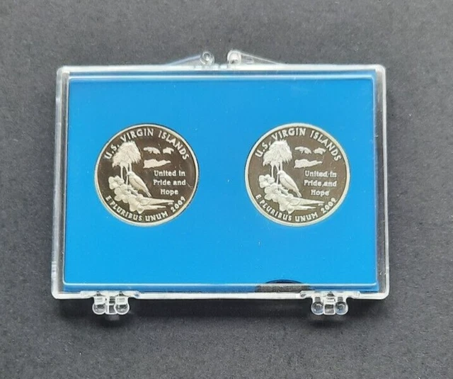 2009 S Territorial Silver & Proof  Quarter Set (US Virgin Islands)