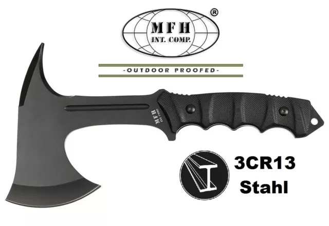 Tomahawk Axt Beil Tactical Camping Outdoor mit Nylonscheide Rettungsaxt Prepping