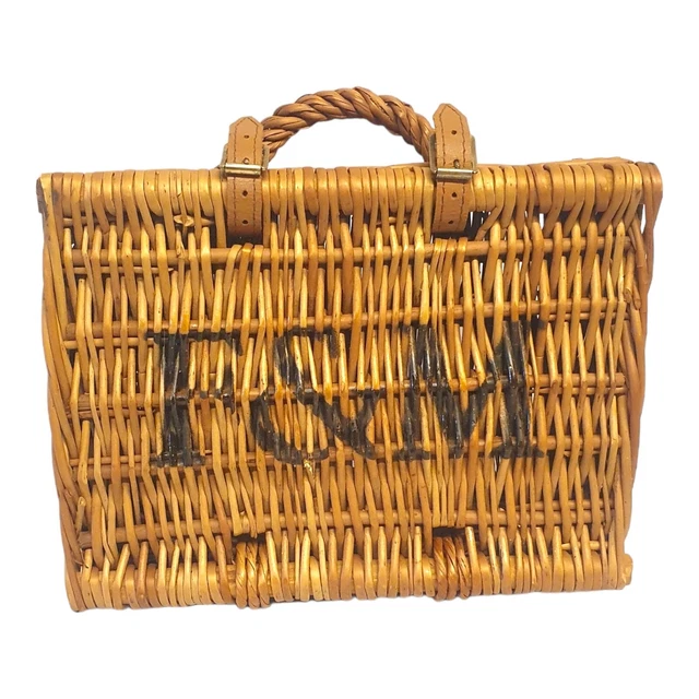 Cesta pequeña para mimbre/cesta de picnic Fortnum and Mason F&M