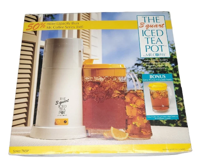 MR. COFFEE TM3P 3Quart Iced Tea Pot Maker w/Extra Pitcher New SEALED